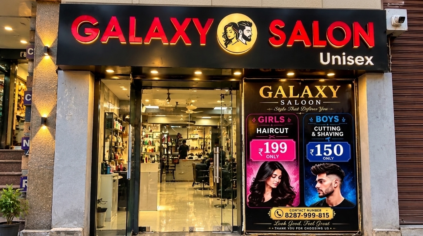 Galaxy Salon Shop Front & Entrance